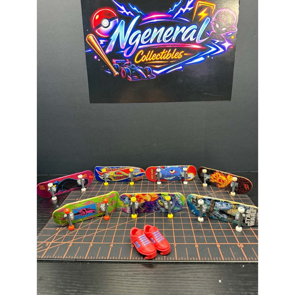 Hot Wheels Tony Hawk Star Wars Fingerboard Lot of 7 with Finger Shoes Tech Deck